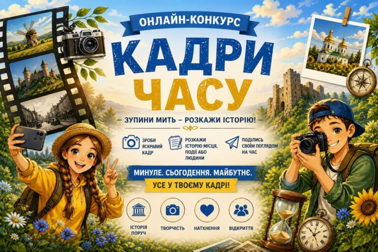 КОНКУРС «КАДРИ ЧАСУ» у проекті «Краєсвіт: відкрий Україну поруч»
